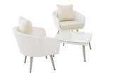 CLP Balkon-Set Ameland Flachrattan cremeweiß 40 cm (Hellgrau) – Produktabbildung 4