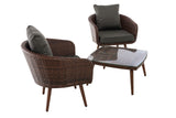 CLP Balkon-Set Ameland Flachrattan anthrazit 40 cm (Dunkelbraun) – Produktabbildung 4