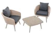 CLP Balkon-Set Ameland Rundrattan eisengrau 45 cm (Hellgrau) – Produktabbildung 2