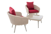 CLP Balkon-Set Ameland Rundrattan rubinrot 45 cm (Hellgrau) – Produktabbildung 4
