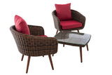 CLP Balkon-Set Ameland Rundrattan rubinrot 45 cm (Dunkelbraun) – Produktabbildung 4