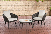 CLP Balkon-Set Ameland Rundrattan cremeweiß 45 cm (Dunkelgrau) – Produktabbildung 5