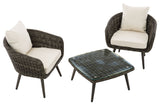 CLP Balkon-Set Ameland Rundrattan cremeweiß 45 cm (Dunkelgrau) – Produktabbildung 6