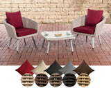 CLP Balkon-Set Ameland Rundrattan rubinrot 45 cm (Hellgrau)