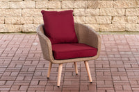 CLP Sessel Ameland Flach rubinrot 40 cm (Hellbraun)