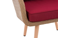 CLP Sessel Ameland Flach rubinrot 40 cm (Hellbraun) – Produktabbildung 5