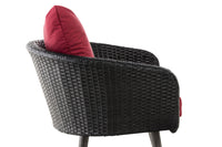 CLP Sessel Ameland Flach rubinrot 40 cm (Dunkelgrau) – Produktabbildung 3
