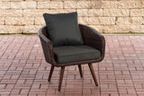 CLP Sessel Ameland Flach anthrazit 40 cm (Dunkelbraun)
