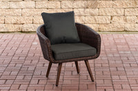 CLP Sessel Ameland Flach anthrazit 40 cm (Dunkelbraun)