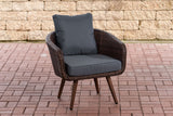 CLP Sessel Ameland Flach eisengrau 40 cm (Dunkelbraun)