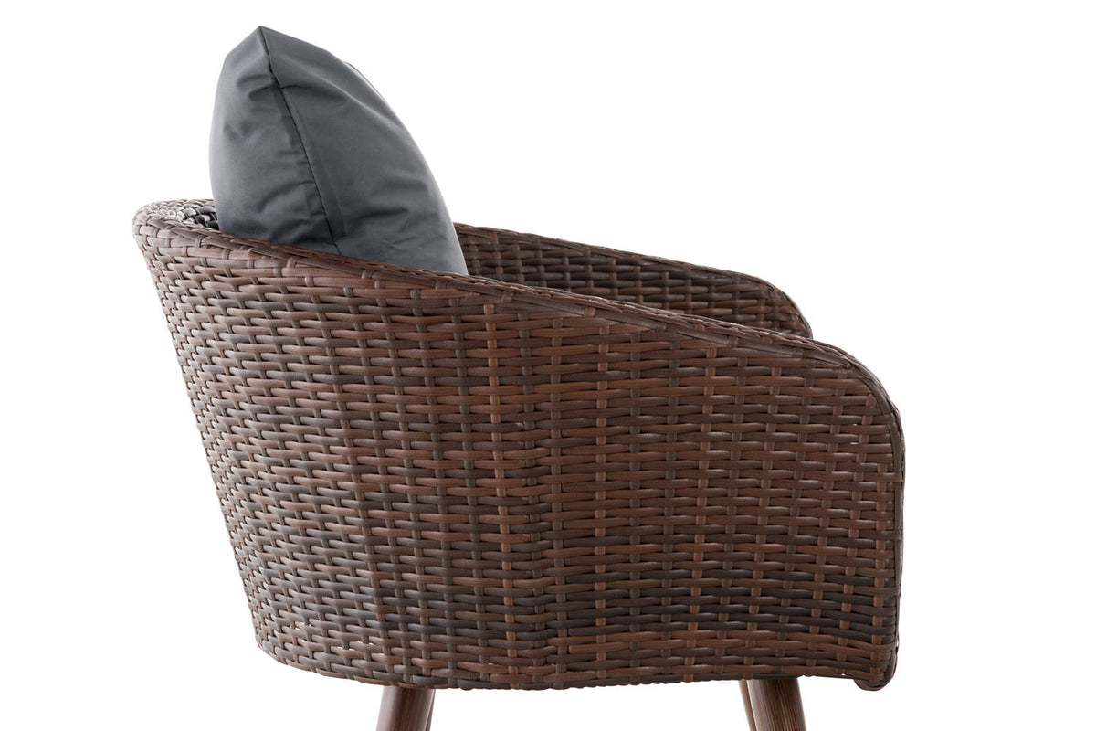 CLP Sessel Ameland Flach eisengrau 40 cm (Dunkelbraun) – Produktabbildung 3