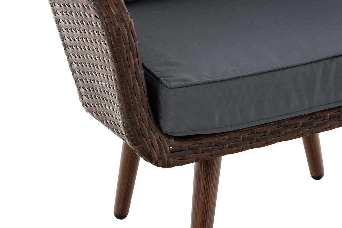 CLP Sessel Ameland Flach eisengrau 40 cm (Dunkelbraun) – Produktabbildung 5