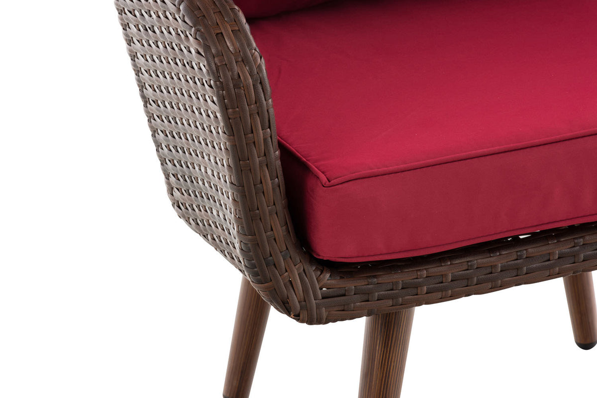 CLP Sessel Ameland Flach rubinrot 40 cm (Dunkelbraun) – Produktabbildung 5