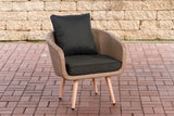 CLP Sessel Ameland Flach anthrazit 45 cm (Hellbraun)