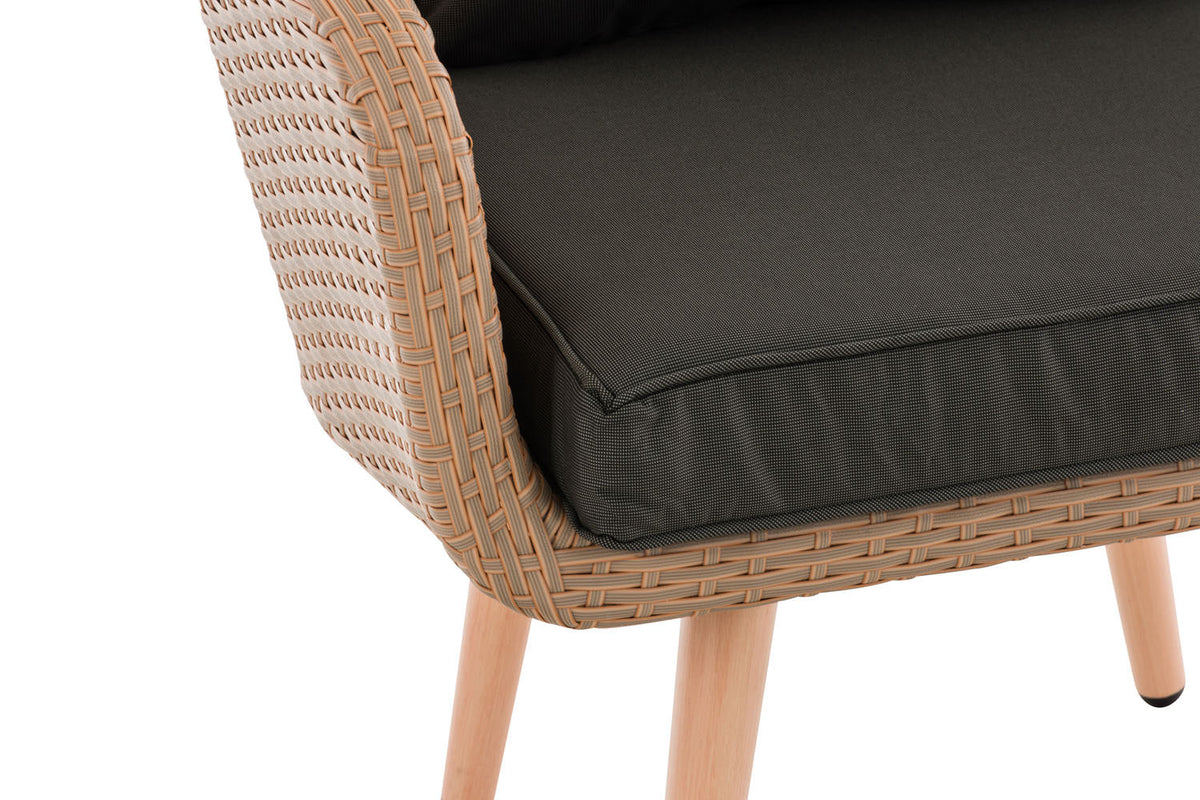 CLP Sessel Ameland Flach anthrazit 45 cm (Hellbraun) – Produktabbildung 5