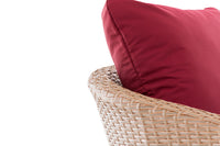 CLP Sessel Ameland Flach rubinrot 45 cm (Hellbraun) – Produktabbildung 4