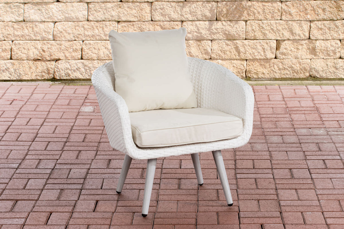 CLP Sessel Ameland Flach cremeweiß 45 cm (Hellgrau)