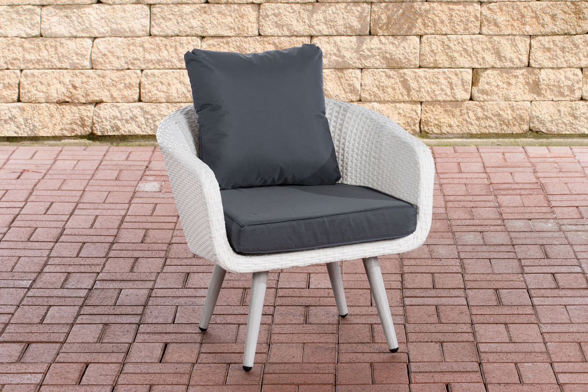 CLP Sessel Ameland Flach eisengrau 45 cm (Hellgrau)