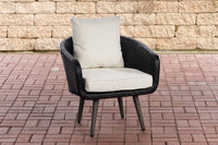 CLP Sessel Ameland Flach cremeweiß 45 cm (Dunkelgrau)