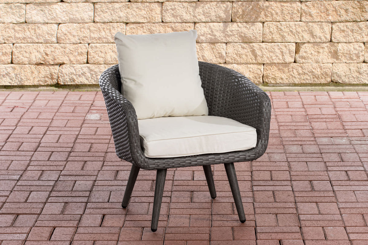 CLP Sessel Ameland Flach cremeweiß 45 cm (Dunkelgrau) – Produktabbildung 7