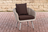 CLP Sessel Ameland Rund terrabraun 40 cm (Hellgrau)