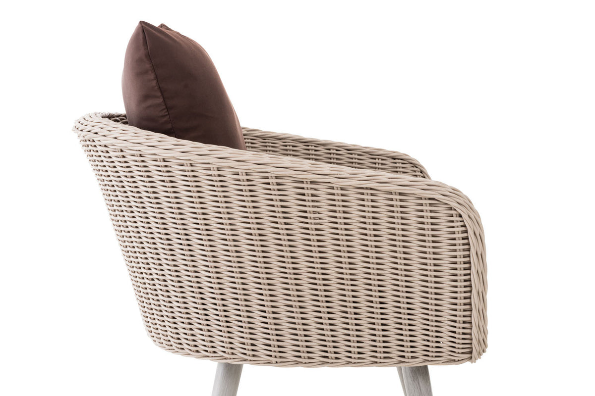 CLP Sessel Ameland Rund terrabraun 40 cm (Hellgrau) – Produktabbildung 3