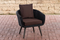CLP Sessel Ameland Rund terrabraun 40 cm (Dunkelgrau)