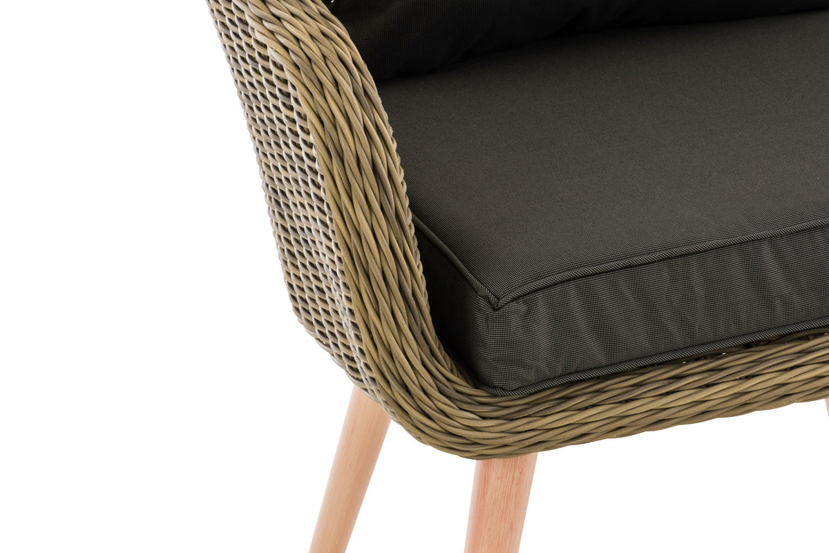 CLP Sessel Ameland Rund anthrazit 40 cm (Hellbraun) – Produktabbildung 5