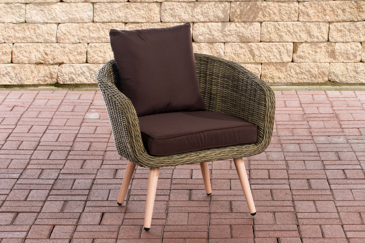 CLP Sessel Ameland Rund terrabraun 40 cm (Hellbraun)
