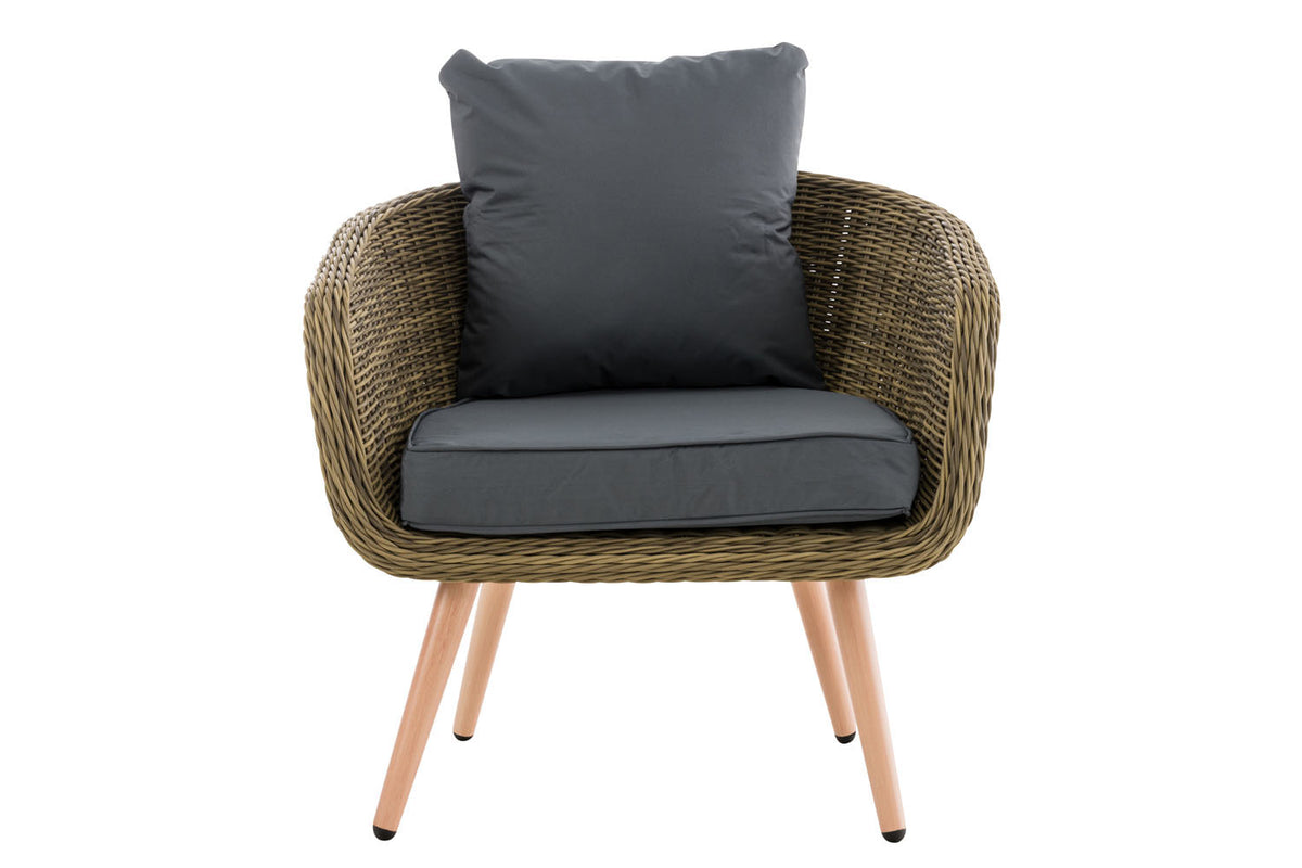 CLP Sessel Ameland Rund eisengrau 40 cm (Hellbraun) – Produktabbildung 2