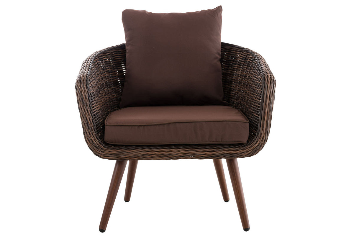 CLP Sessel Ameland Rund terrabraun 40 cm (Dunkelbraun) – Produktabbildung 2