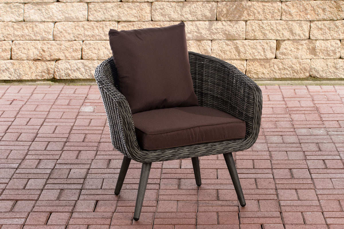 CLP Sessel Ameland Rund terrabraun 40 cm (Dunkelgrau) – Produktabbildung 7