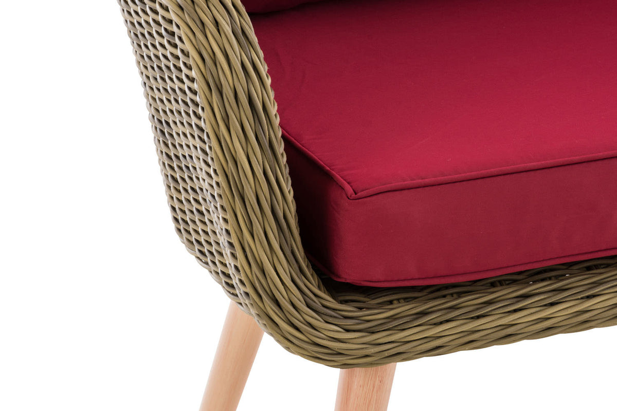 CLP Sessel Ameland Rund rubinrot 45 cm (Hellbraun) – Produktabbildung 5