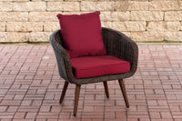 CLP Sessel Ameland Rund rubinrot 45 cm (Dunkelbraun)