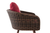 CLP Sessel Ameland Rund rubinrot 45 cm (Dunkelbraun) – Produktabbildung 3