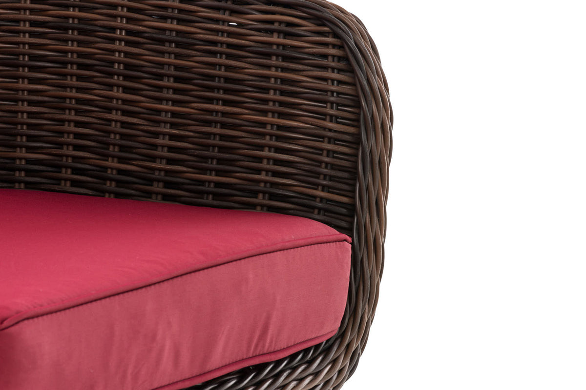 CLP Sessel Ameland Rund rubinrot 45 cm (Dunkelbraun) – Produktabbildung 6