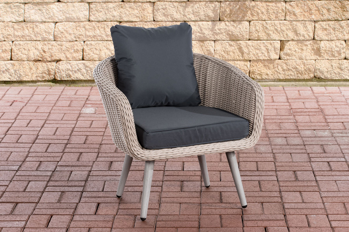CLP Sessel Ameland Rund eisengrau 45 cm (Hellgrau)
