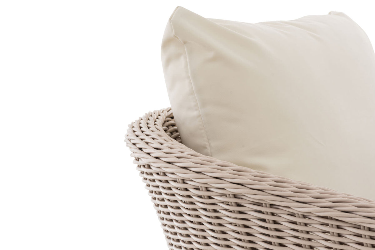 CLP Sessel Ameland Rund cremeweiß 45 cm (Hellgrau) – Produktabbildung 4