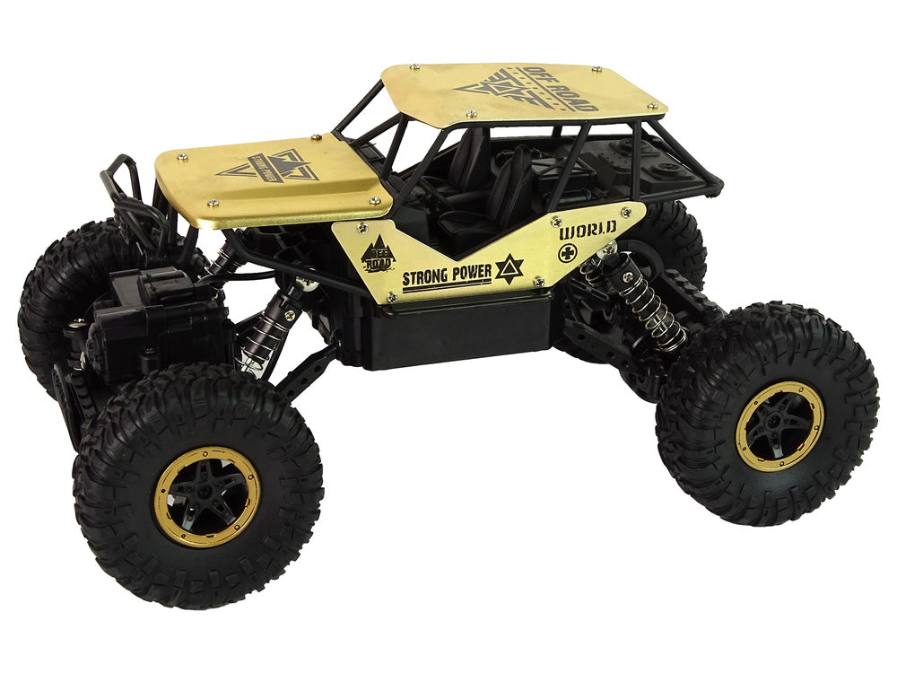 LEAN Toys Auto RC High Wheels 1:18 Kunststoff Schwarz Gold – Produktabbildung 2