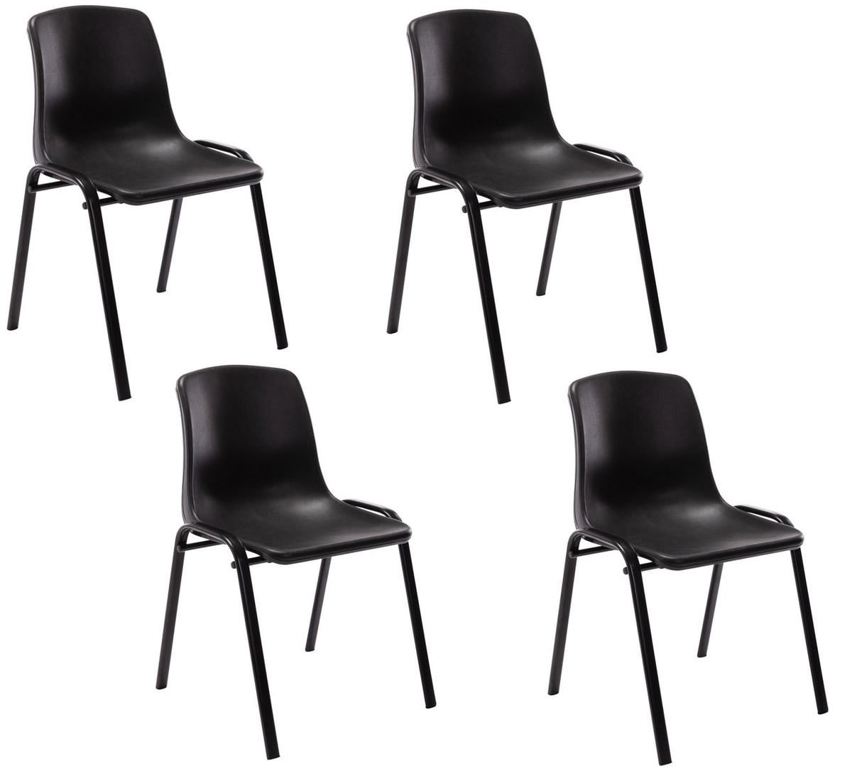 CLP 4er Set Stapelstuhl Nowra Kunststoff