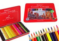 LEAN Set mit 48 Art Crayons-Metallbehältern