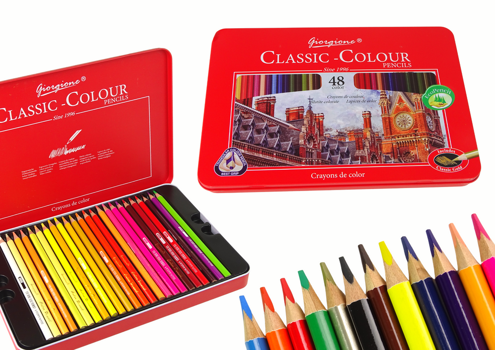 LEAN Set mit 48 Art Crayons-Metallbehältern