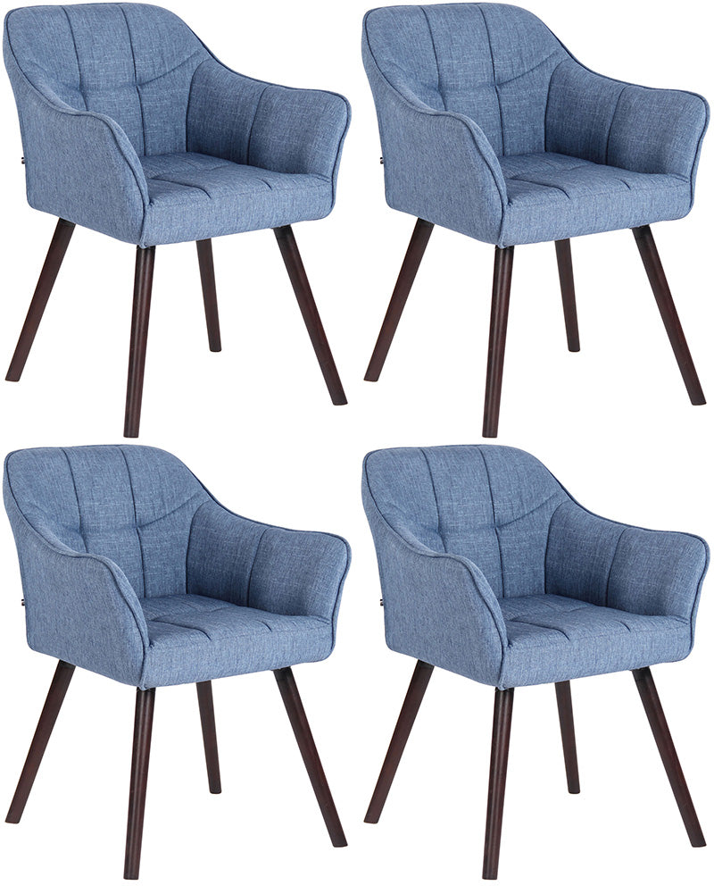 CLP 4er Set Esszimmerstuhl Falun Stoff coffee