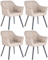 CLP 4er Set Esszimmerstuhl Falun Stoff grau – Produktabbildung 7