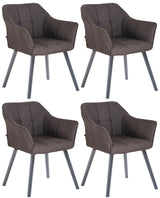 CLP 4er Set Esszimmerstuhl Falun Stoff grau – Produktabbildung 10