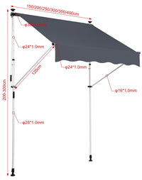 CLP Klemmmarkise Westerly 150x120 cm – Produktabbildung 6