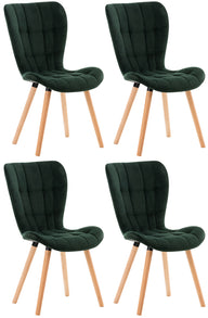 CLP 4er Set Stuhl Elda Samt