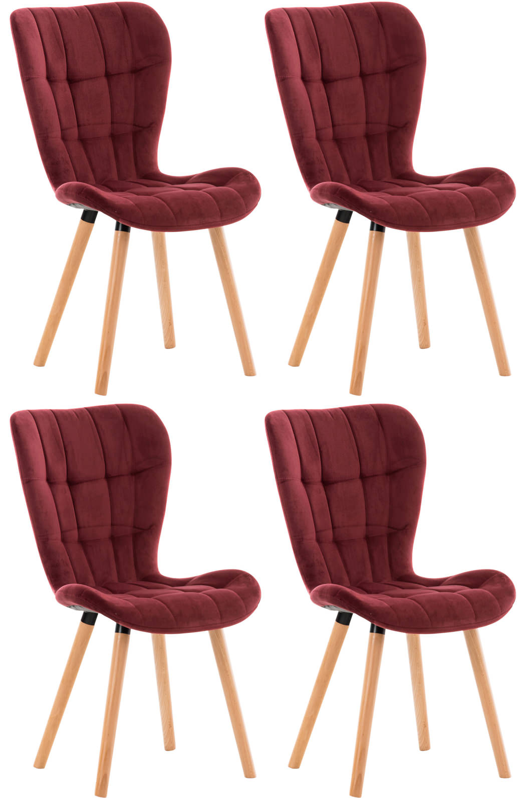 CLP 4er Set Stuhl Elda Samt – Produktabbildung 9