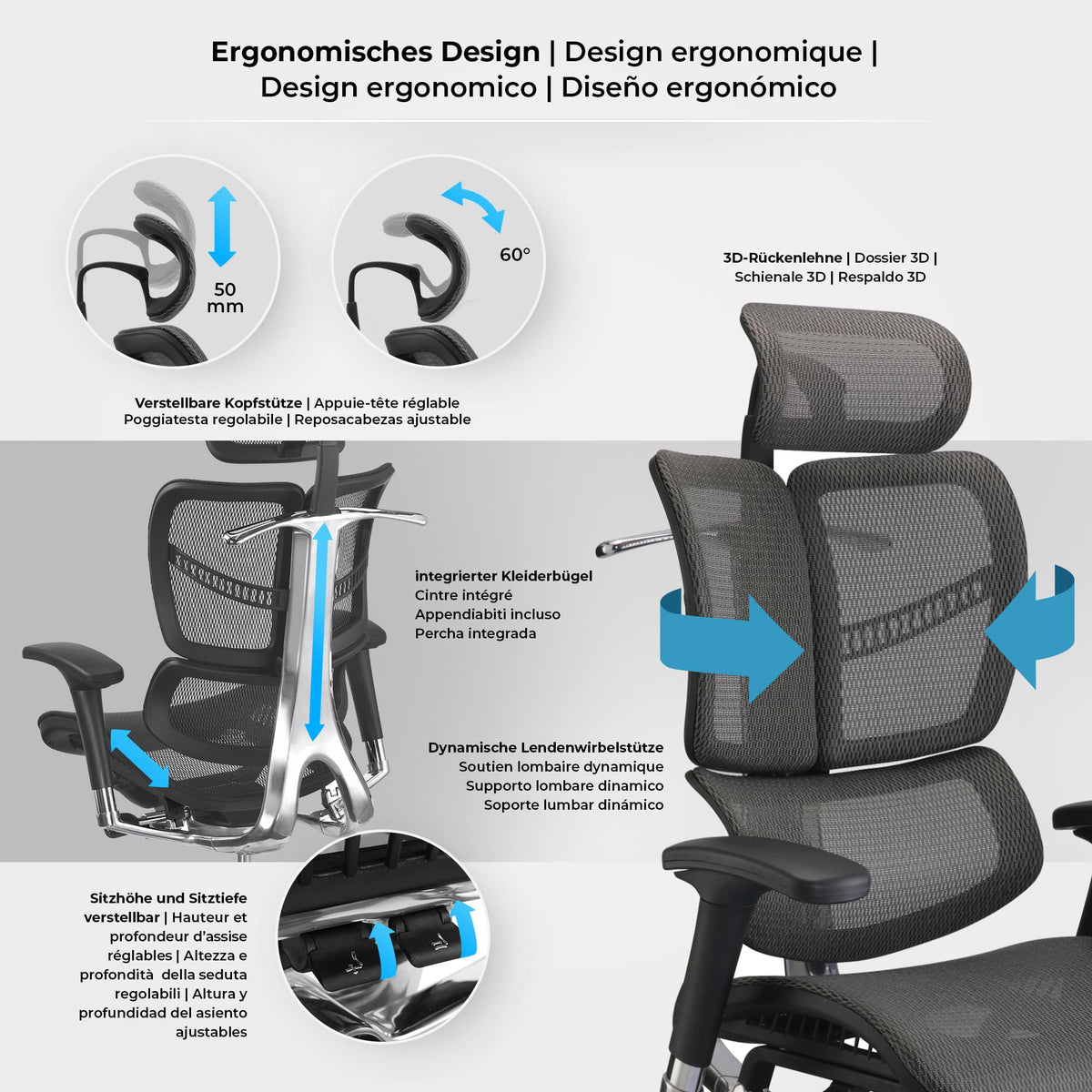 CLP Bürostuhl Norfolk Ergonomic – Produktabbildung 3