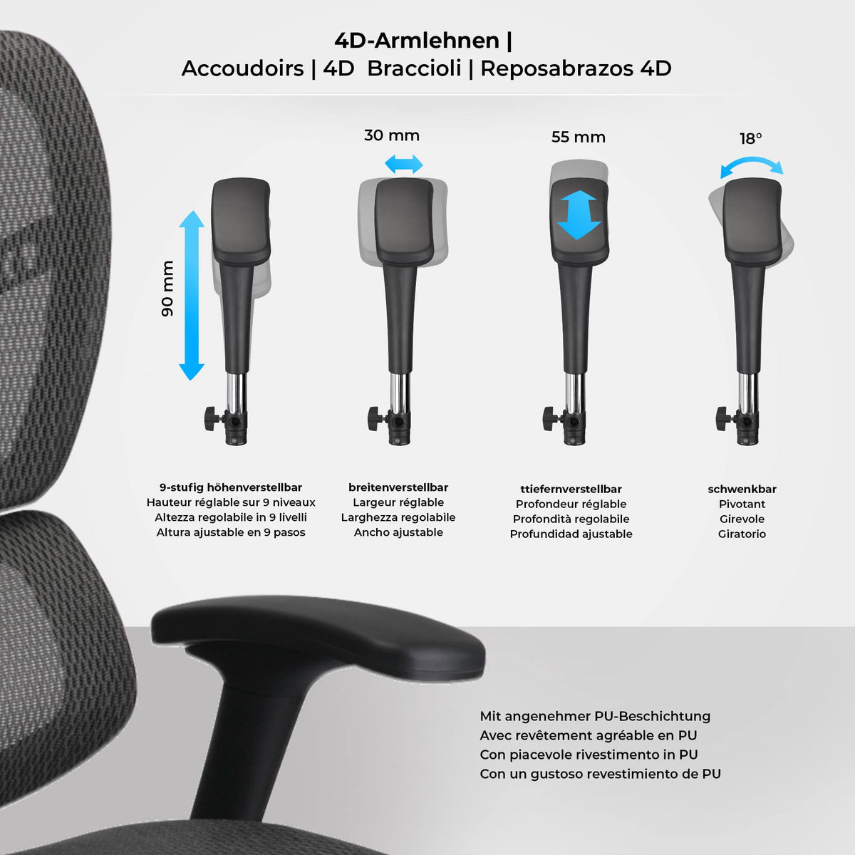 CLP Bürostuhl Norfolk Ergonomic – Produktabbildung 5